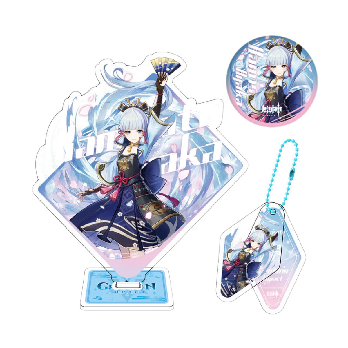 Zllada Genshin Impact Figurines Desk Bookmark Character Standee Keychain Badge & 50 Stickers - Anime Gift Ideal Gift Box Set for Fans Friends Gamer Book Lovers - Zllada