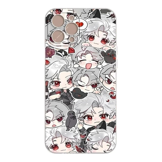 Love Deepspace Phone Case - Compatible with iPhone 16/15/14/13/12/11 Series – Zayne, Xavier, Rafayel & Sylus Cartoon Anime Clear Silicone Protective Cover Fan-Made Designs– Zouven