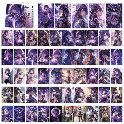 Genshin Holographic 50 Pcs Cards - 50 Anime-Style Collectible Cards for Fans and Gamers - Game-Themed Merchandise - Zllada