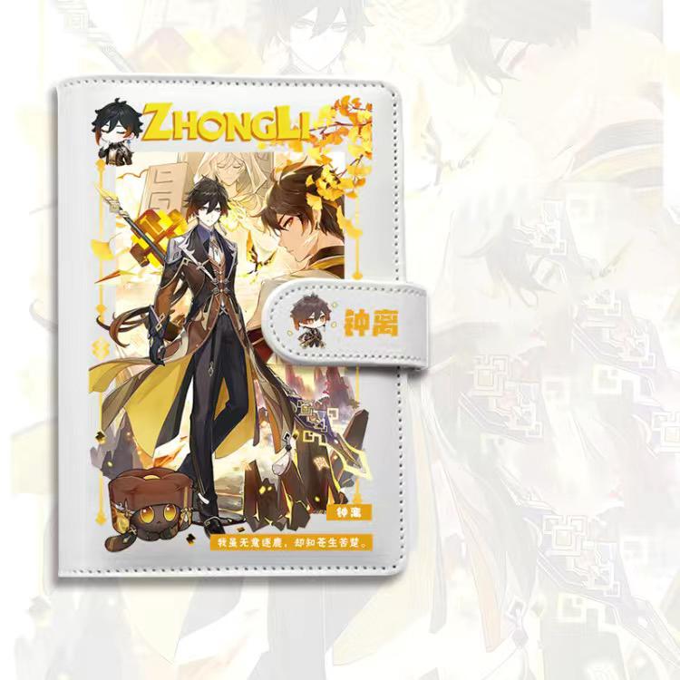 Genshin A6 Journal Planner - Anime Merch Game Figure - Stainless Steel Binder PU Leather 160 Pages with Magnetic Closure - Gift for Birthday Anniversary - Zllada