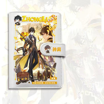 Genshin A6 Journal Planner - Anime Merch Game Figure - Stainless Steel Binder PU Leather 160 Pages with Magnetic Closure - Gift for Birthday Anniversary - Zllada