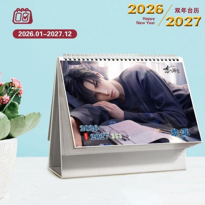 Love Deepspace Calendar 2026-2027 Two-Year Desk Organizer - Anime Character Designs Thick Glossy Paper - Stylish Desktop Gift for Fans -Zllada