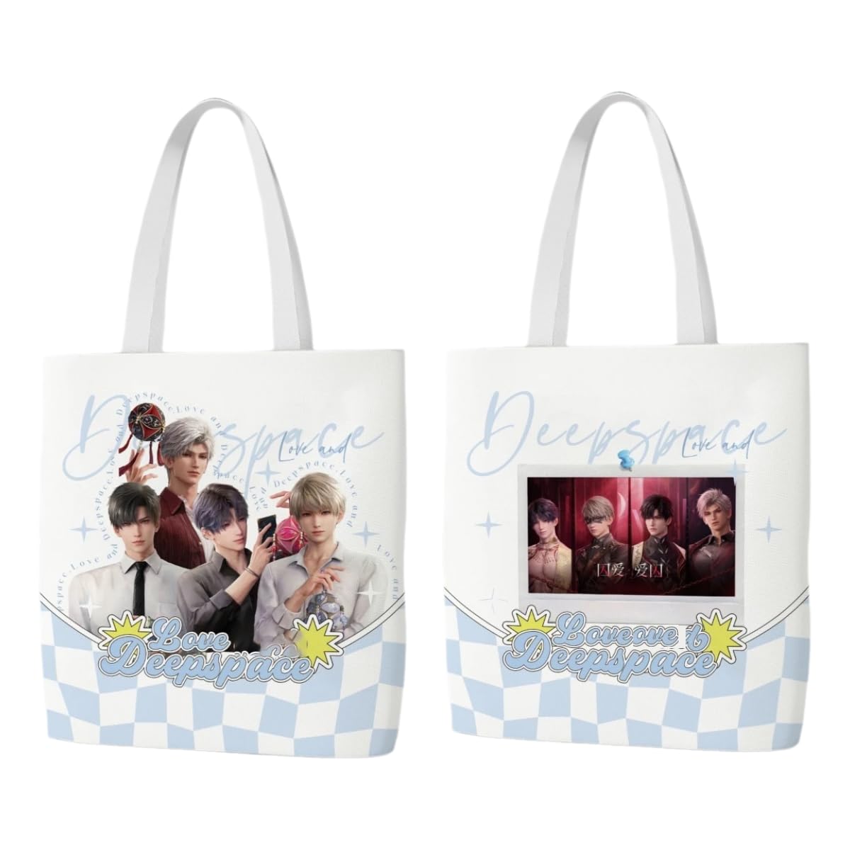 Love Deepspace Handbag - Canvas Tote Shoulder Bag Lightweight Anime Fan Gift - Casual Daily Use for Work, Travel