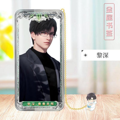 Love Deepspace Stellar Odyssey Bookmarks - Brass Character Collection Zayne Xavier Rafayel Sylus with 3D Cosmic Display, Sci-Fi Romance Merchandise for Fans - Zllada