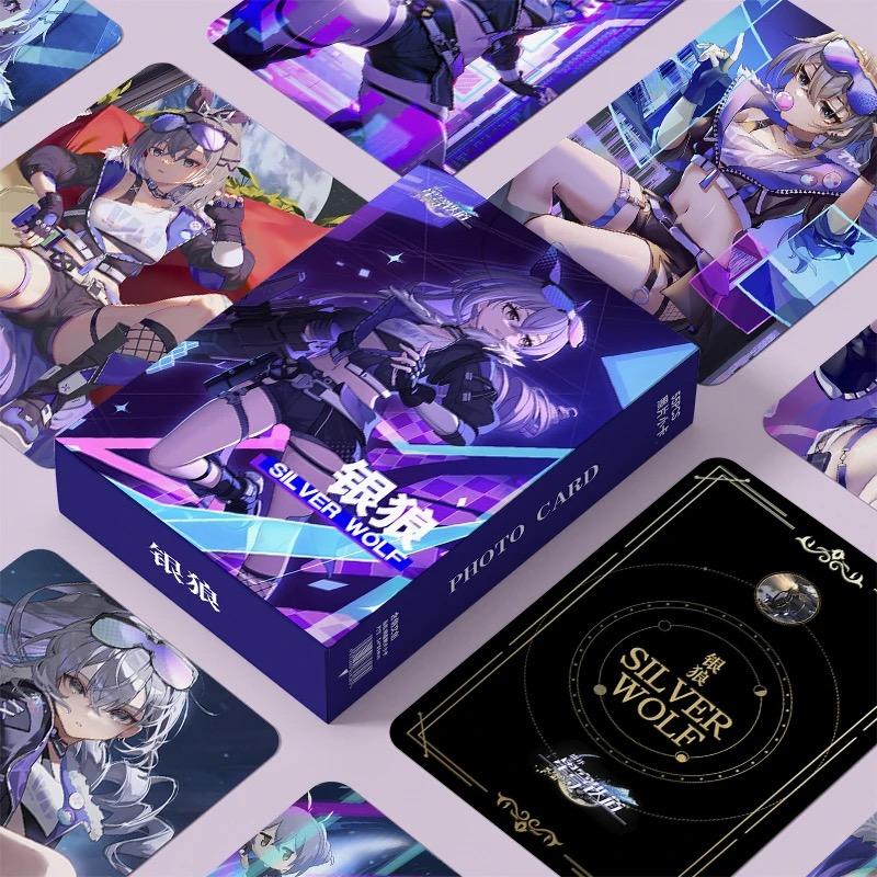 Zllada Honkai: Star Rail Holographic Card Set - 50-Piece Game-Themed Collectible Cards - Anime Style Collection for Fans and Gamers - Zllada