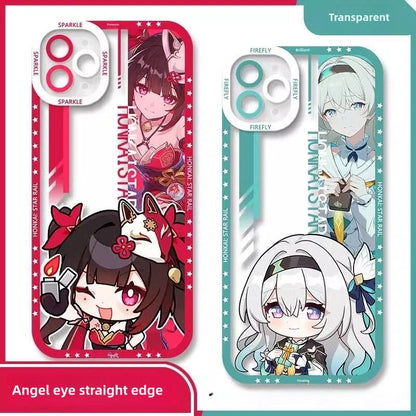 Blade Star Rail  Phone Case Laptop screen protector  protective cover - Q Style Cute Anime Character Design - Transparent Silicone Full Camera Protection All Round Defense Non Slip Cover - Zllada