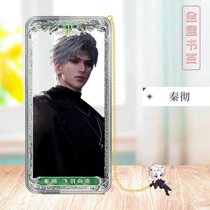 Love Deepspace Stellar Odyssey Bookmarks - Brass Character Collection Zayne Xavier Rafayel Sylus with 3D Cosmic Display, Sci-Fi Romance Merchandise for Fans - Zllada