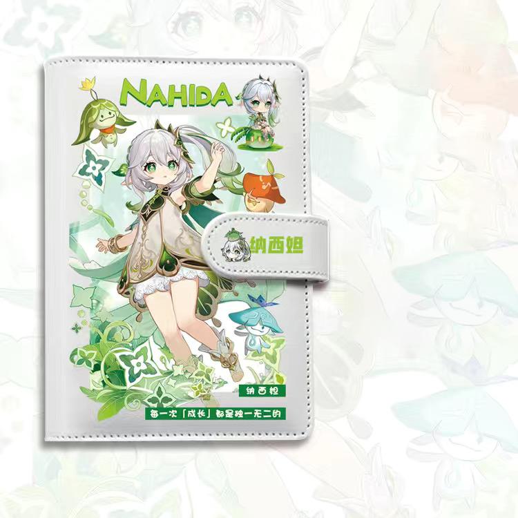 Genshin A6 Journal Planner - Anime Merch Game Figure - Stainless Steel Binder PU Leather 160 Pages with Magnetic Closure - Gift for Birthday Anniversary - Zllada