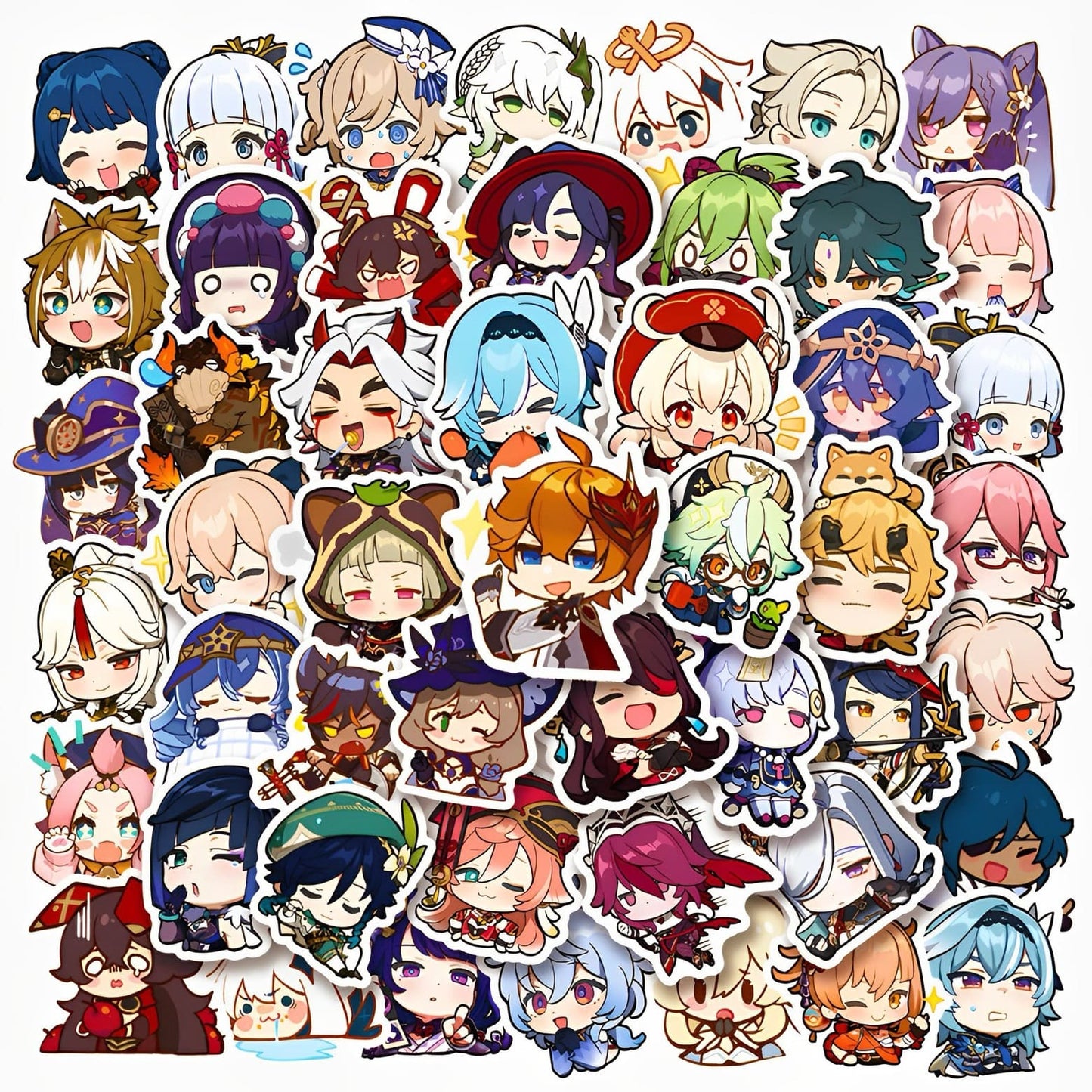 200 Pcs Genshin Gift Stickers - Waterproof DIY Decals for Laptop, Fridge, Wall Decor - Anime Fan Gift -Zllada