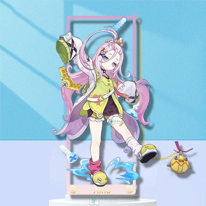 Genshin Art Brass Metal Bookmark - Anime Figure Merch with 3D Display Box - Birthday Gifts for Fans Friends Gamer Book Lovers - Zllada