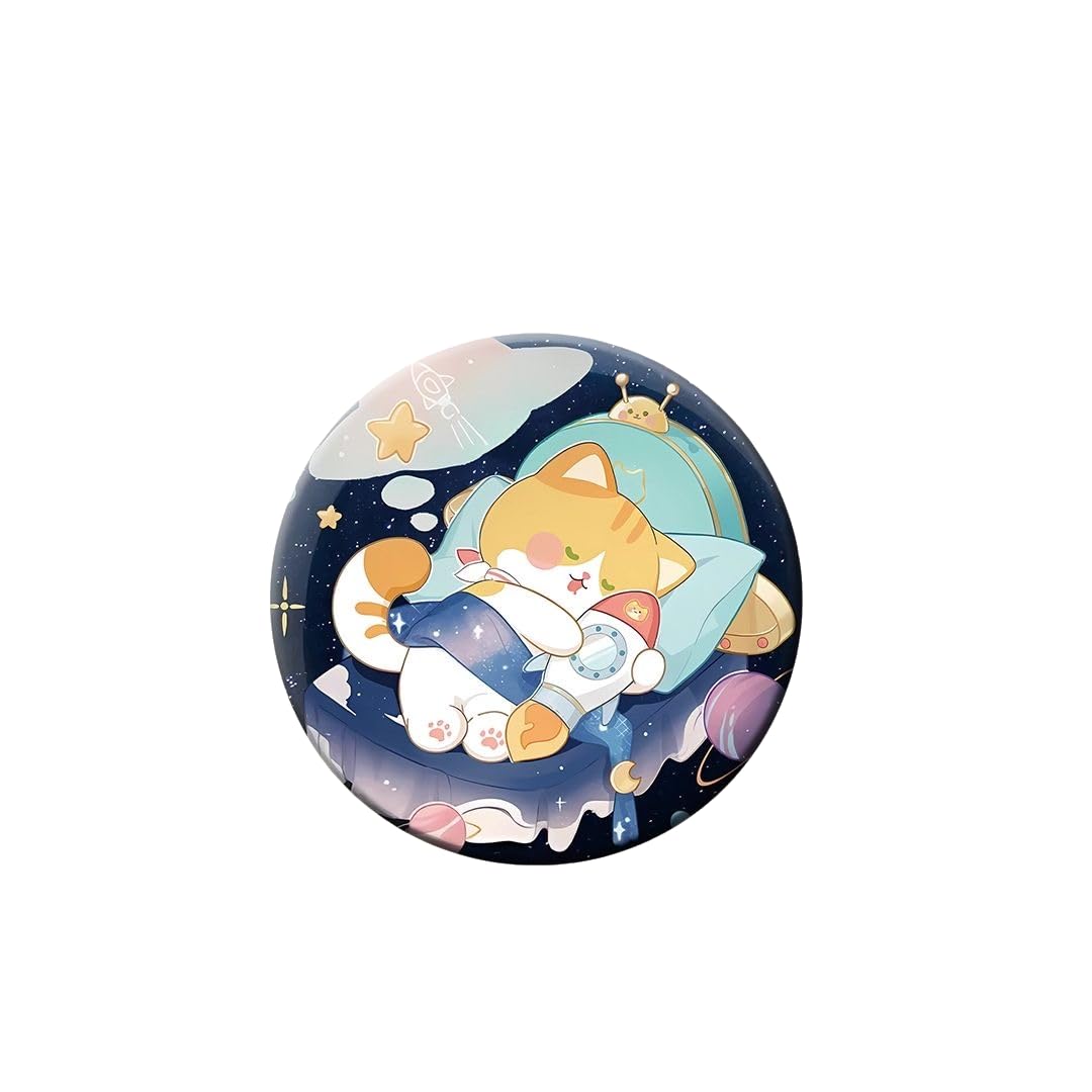 Cat Card Love Deepspace Badge Pin Set  - 9 Pcs 58mm with 5 Character Cute Cartoon Style - Zayne, Xavier, Rafayel, Sylus,Caleb - Brooch Pendant for Ita Bag Decoration