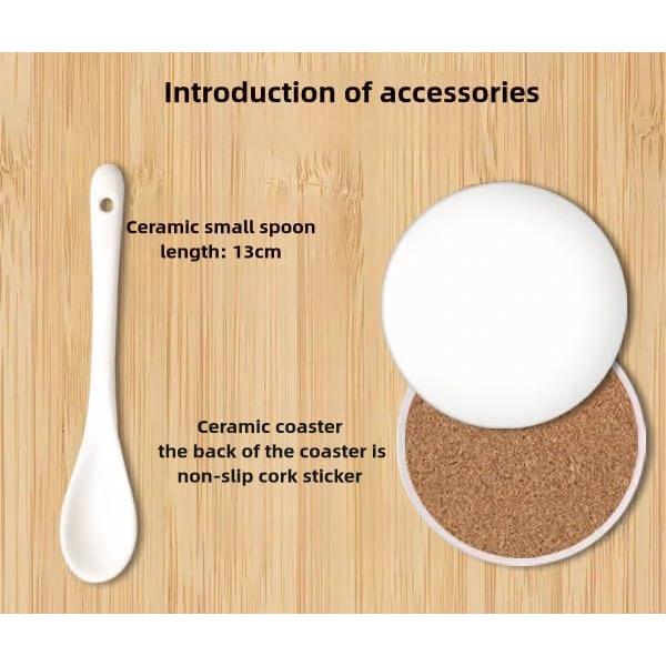 Genshin Ceramic Mug Set - 330ml Chibi Ceramic with Spoon Coaster - Gift for Anime Fans - Zllada