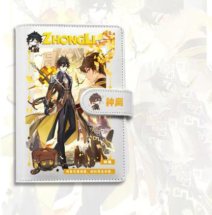 Zhongli Genshin Impact Journal Planner - Anime Merch Game Figure - Stainless Steel Binder PU Leather 160 Pages with Magnetic Closure - Gift for Birthday Anniversary - Zllada