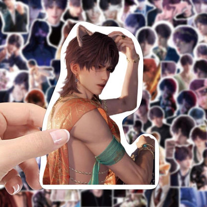 200 Pcs Caleb Love Deepspace Stickers - Waterproof DIY Decals for Laptop, Fridge, Cup, Wall Decor Zayne Xavier Rafayel Sylus Caleb - Anime Fan Gift