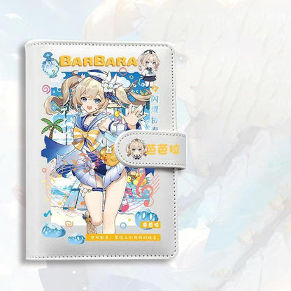 Genshin A6 Journal Planner - Anime Merch Game Figure - Stainless Steel Binder PU Leather 160 Pages with Magnetic Closure - Gift for Birthday Anniversary - Zllada