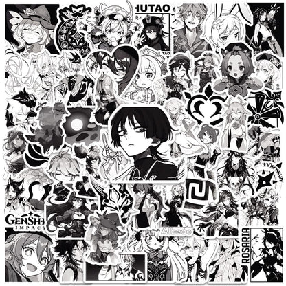 200 Pcs Genshin Gift Stickers - Waterproof DIY Decals for Laptop, Fridge, Wall Decor - Anime Fan Gift -Zllada