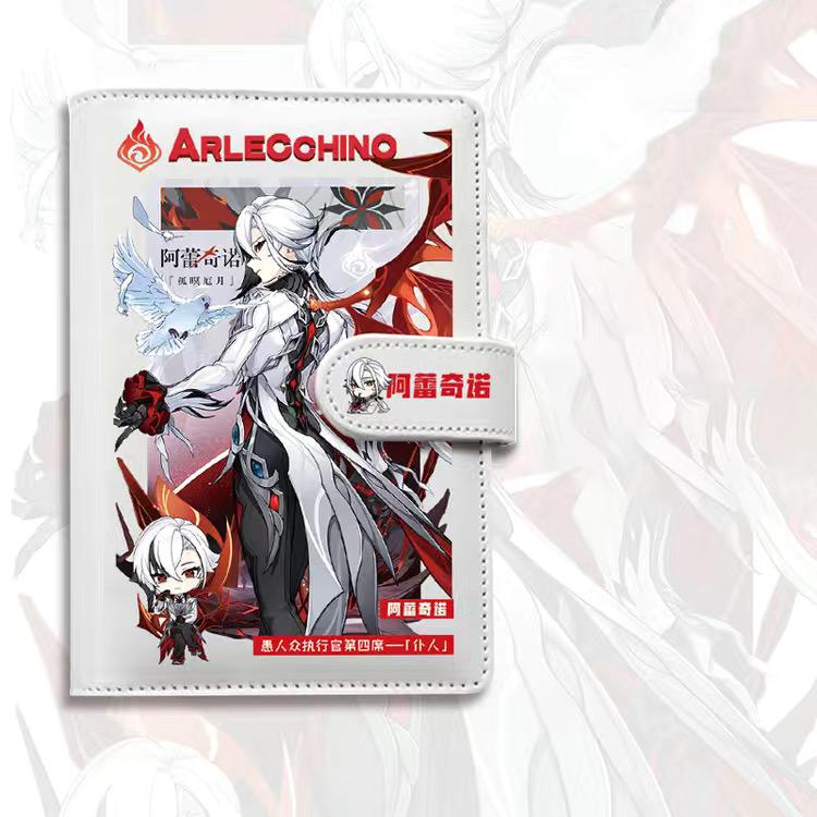 Genshin A6 Journal Planner - Anime Merch Game Figure - Stainless Steel Binder PU Leather 160 Pages with Magnetic Closure - Gift for Birthday Anniversary - Zllada
