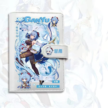 Ganyu Genshin Impact Journal Planner - Anime Merch Game Figure - Stainless Steel Binder PU Leather 160 Pages with Magnetic Closure - Gift for Birthday Anniversary - Zllada