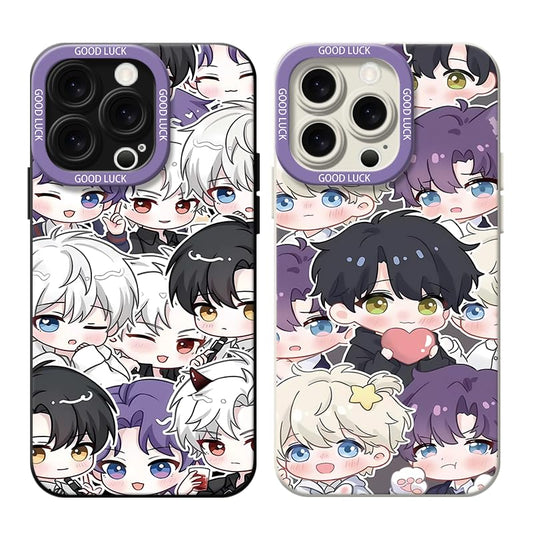 Love Deepspace Phone Case - Compatible with iPhone 16/15/14/13/12/11 Series - Full Cast Cartoon Anime Style Featuring Sylus Zayne Xavier Rafayel  Caleb Protective Cover