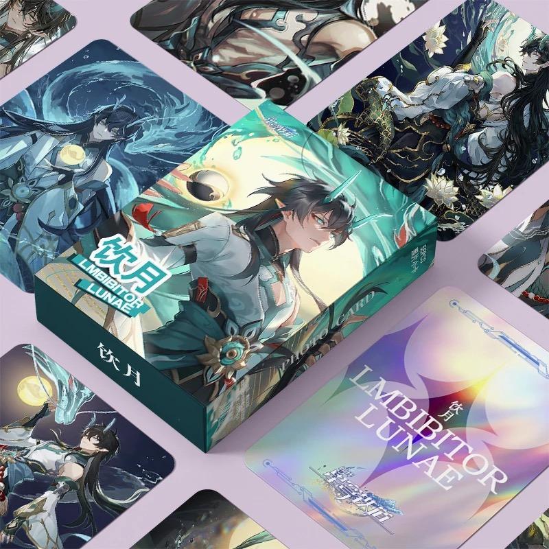 Dan Heng Imbibitor Lunae Star Rail  Holographic Card Set - 50-Piece Game-Themed Collectible Cards - Anime Style Collection for Fans and Gamers - Zllada