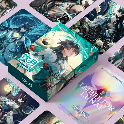 Dan Heng Imbibitor Lunae Star Rail  Holographic Card Set - 50-Piece Game-Themed Collectible Cards - Anime Style Collection for Fans and Gamers - Zllada