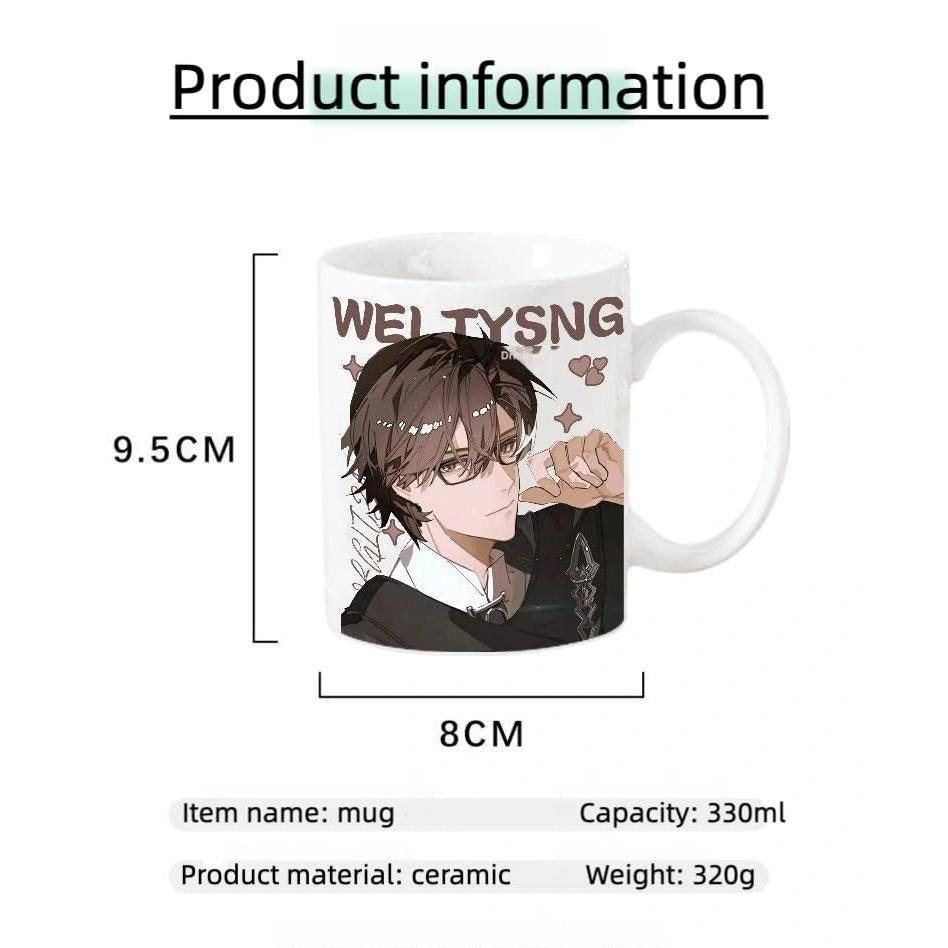 Star Rail  Ceramic Mug - 330ml Handle Coffee Mug Cup Set with Spoon & Coaster Suitable for Offices, Homes, Indoor Settings- Gift for Anime Star Rail Fans