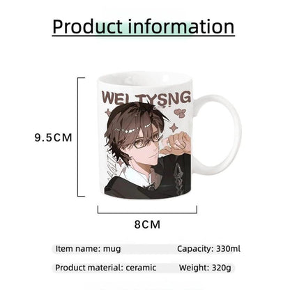 Star Rail  Ceramic Mug - 330ml Handle Coffee Mug Cup Set with Spoon & Coaster Suitable for Offices, Homes, Indoor Settings- Gift for Anime Star Rail Fans