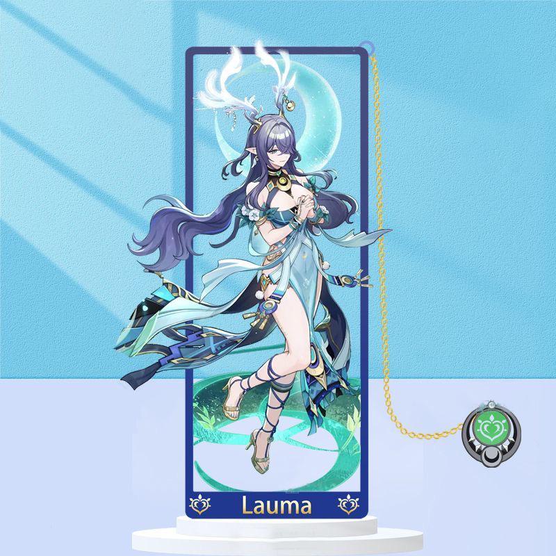 Genshin Art Brass Metal Bookmark - Anime Figure Merch with 3D Display Box - Birthday Gifts for Fans Friends Gamer Book Lovers - Zllada