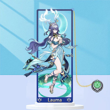 Genshin Art Brass Metal Bookmark - Anime Figure Merch with 3D Display Box - Birthday Gifts for Fans Friends Gamer Book Lovers - Zllada