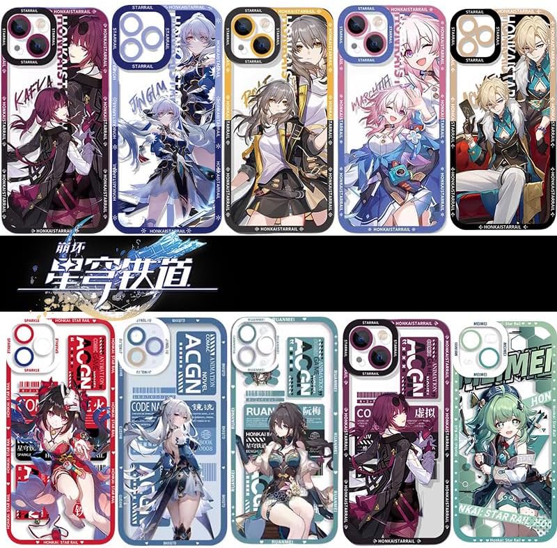 Honkai Star Rail Phone Case March 7th - Compatible with iPhone 16, 15, 14, 13, 12, 11 Series, Transparent Silicone, Honkai Star Rail Merchandise for Various Models