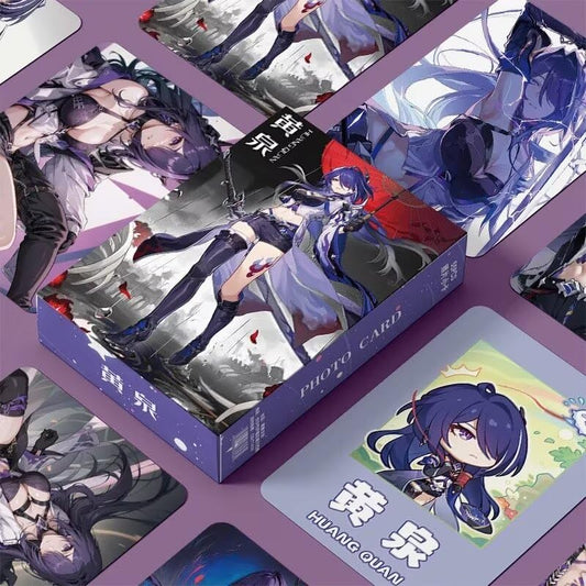 Zllada Honkai Star Rail Holographic Card Set - 55-Piece Holographic Trading Collector Set with Scratch-Resistant Sleeves for Fans and Gamers