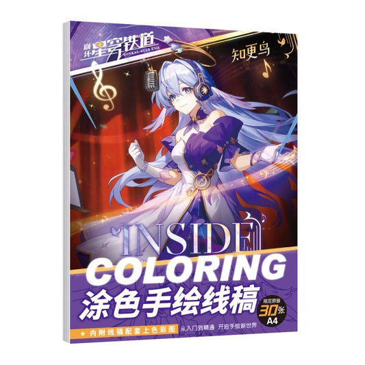 Robin Honkai Star Rail Coloring Book - Anime Merchandise Tracing and Sketch Book - 30 Pages of Line Art - Hand-Drawn Anime Characters Sketchbook - Gift for Game Merch Fans - Zllada
