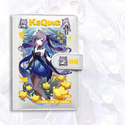 Genshin A6 Journal Planner - Anime Merch Game Figure - Stainless Steel Binder PU Leather 160 Pages with Magnetic Closure - Gift for Birthday Anniversary - Zllada