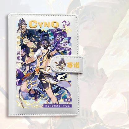 Genshin A6 Journal Planner - Anime Merch Game Figure - Stainless Steel Binder PU Leather 160 Pages with Magnetic Closure - Gift for Birthday Anniversary - Zllada
