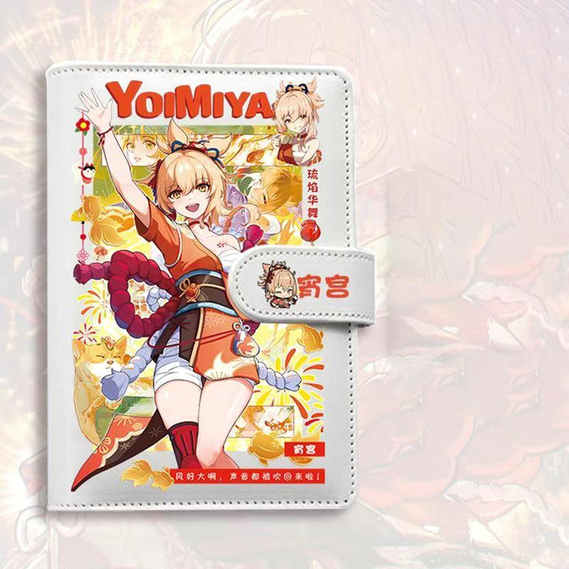 Genshin A6 Journal Planner - Anime Merch Game Figure - Stainless Steel Binder PU Leather 160 Pages with Magnetic Closure - Gift for Birthday Anniversary - Zllada