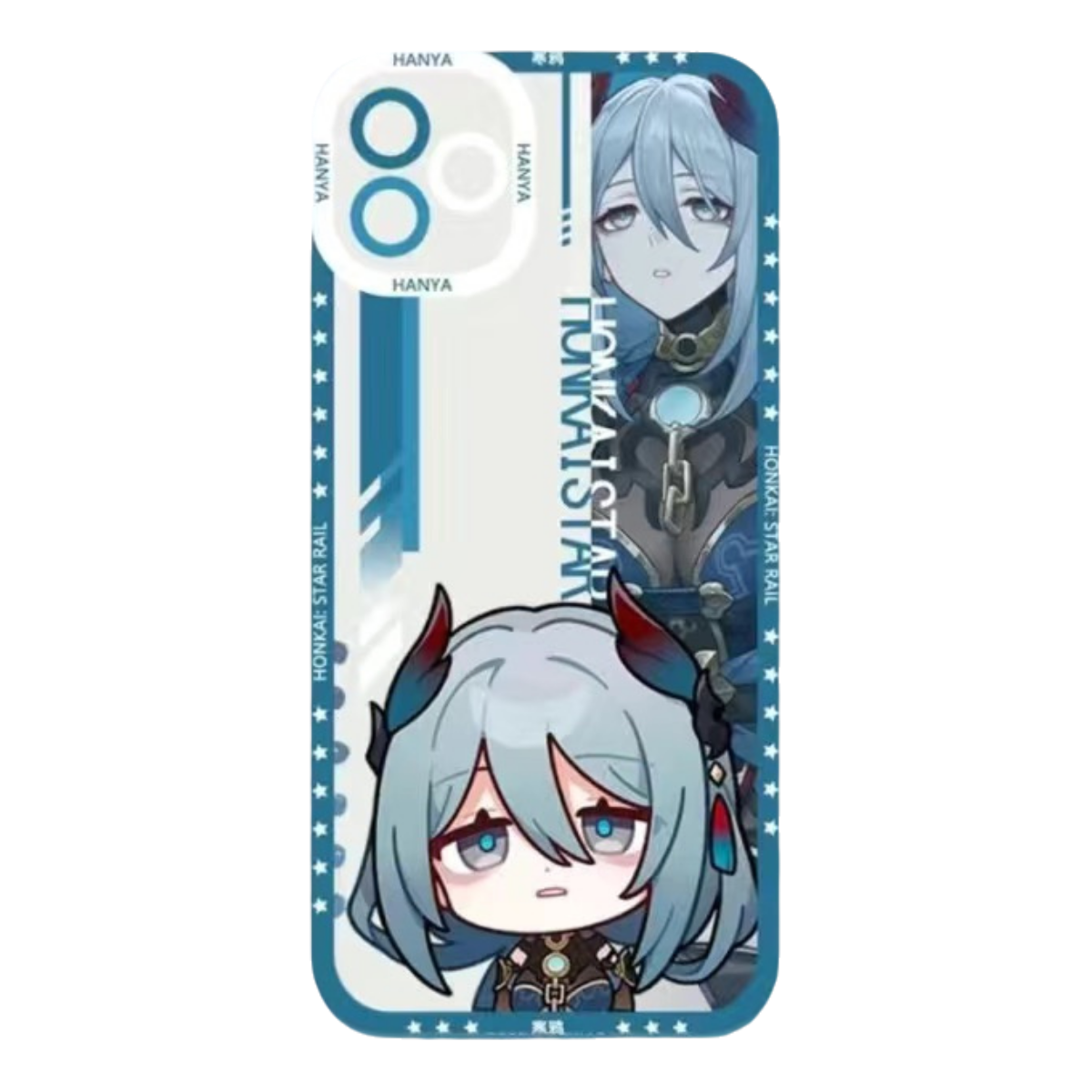 Hanya Q Style Honkai Star Rail Phone Case - Compatible with iPhone 16 15 14 13 12 11 Series - Transparent Silicone, Honkai Star Rail Merchandise for Various Models-Zllada