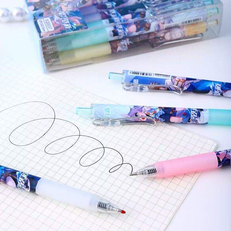 Star Rail Gel Pens - Black 6 Styles 12 Pcs Box with 10 Refills - Jing Yuan Bailu March 7th Yanqing Luocha  Silver Wolf - Gift for Fans - Zllada