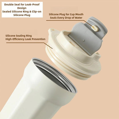 Love Deepspace Mug Cup - 480ml Travel Cold Hot Drinks - 316 Stainless Steel Insulated Coffee Cup with Dual-Use Lid - Leak-Proof Design & Portable Hand Strap - Anime Game Gift for Fans