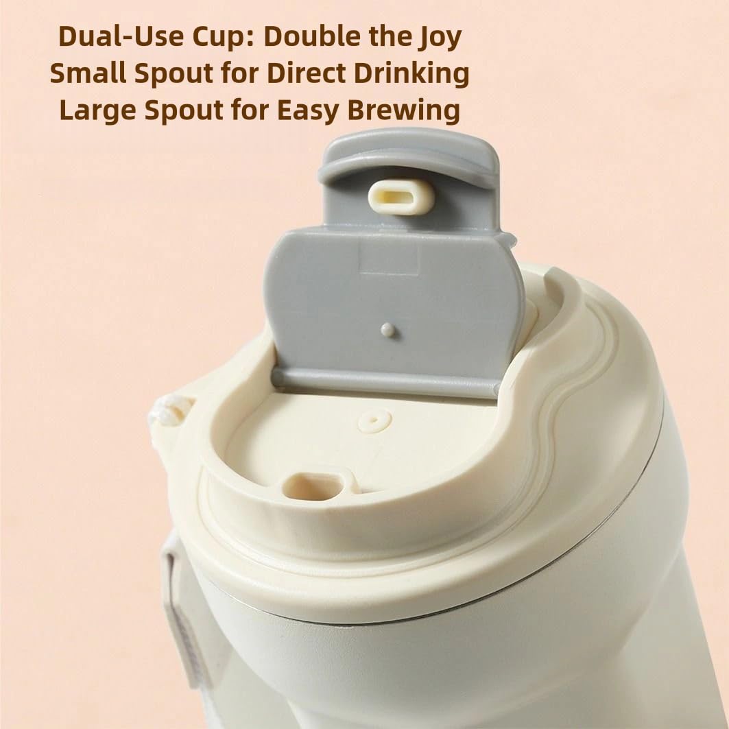 Love Deepspace Mug Cup - 480ml Travel Cold Hot Drinks - 316 Stainless Steel Insulated Coffee Cup with Dual-Use Lid - Leak-Proof Design & Portable Hand Strap - Anime Game Gift for Fans