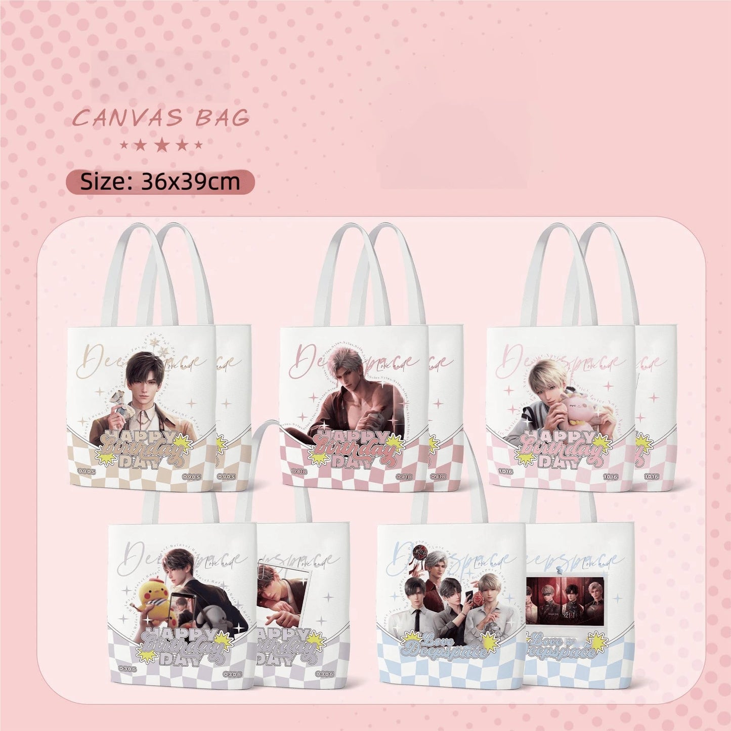 Love Deepspace Handbag - Canvas Tote Shoulder Bag Lightweight Anime Fan Gift - Casual Daily Use for Work, Travel - Zouven