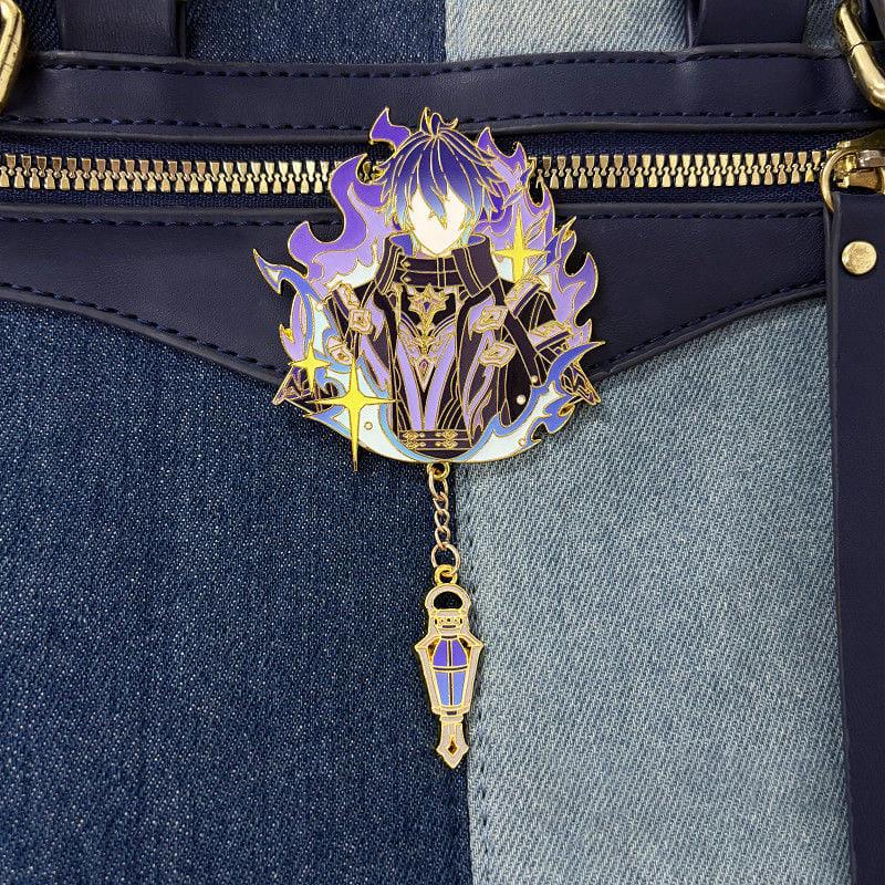 Flins Genshin Character Pin Badges - Refrigerator Magnet Anime Game Merch Gift for Fans and Students - Zllada