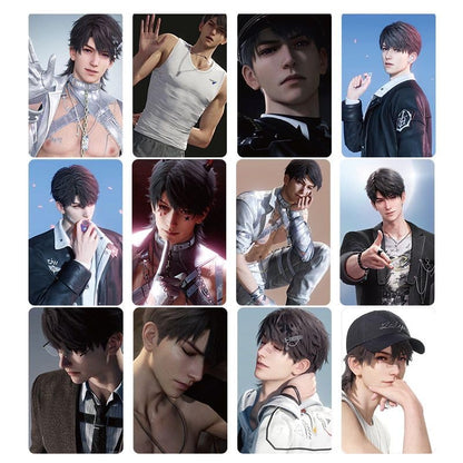 Love Deepspace Cards - 55-Piece Holographic Trading Collector Set with Scratch-Resistant Sleeves, Featuring Zayne, Xavier, Caleb Rafayel & Sylus