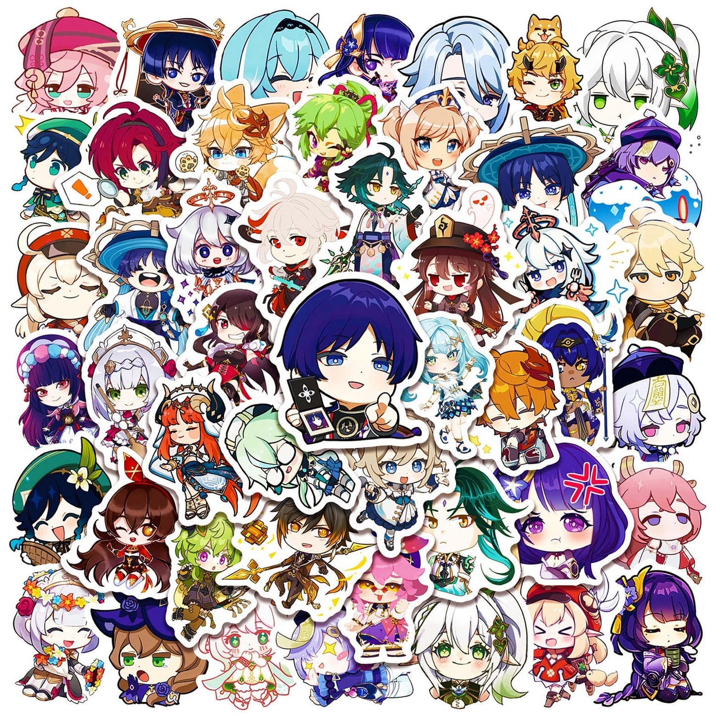 200 Pcs Genshin Gift Stickers - Waterproof DIY Decals for Laptop, Fridge, Wall Decor - Anime Fan Gift -Zllada