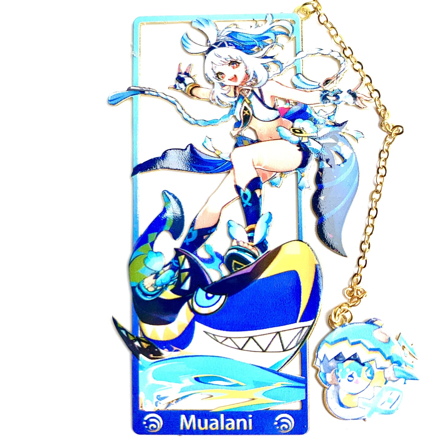 Genshin Art Brass Metal Bookmark - Anime Figure Merch with 3D Display Box - Birthday Gifts for Fans Friends Gamer Book Lovers - Zllada