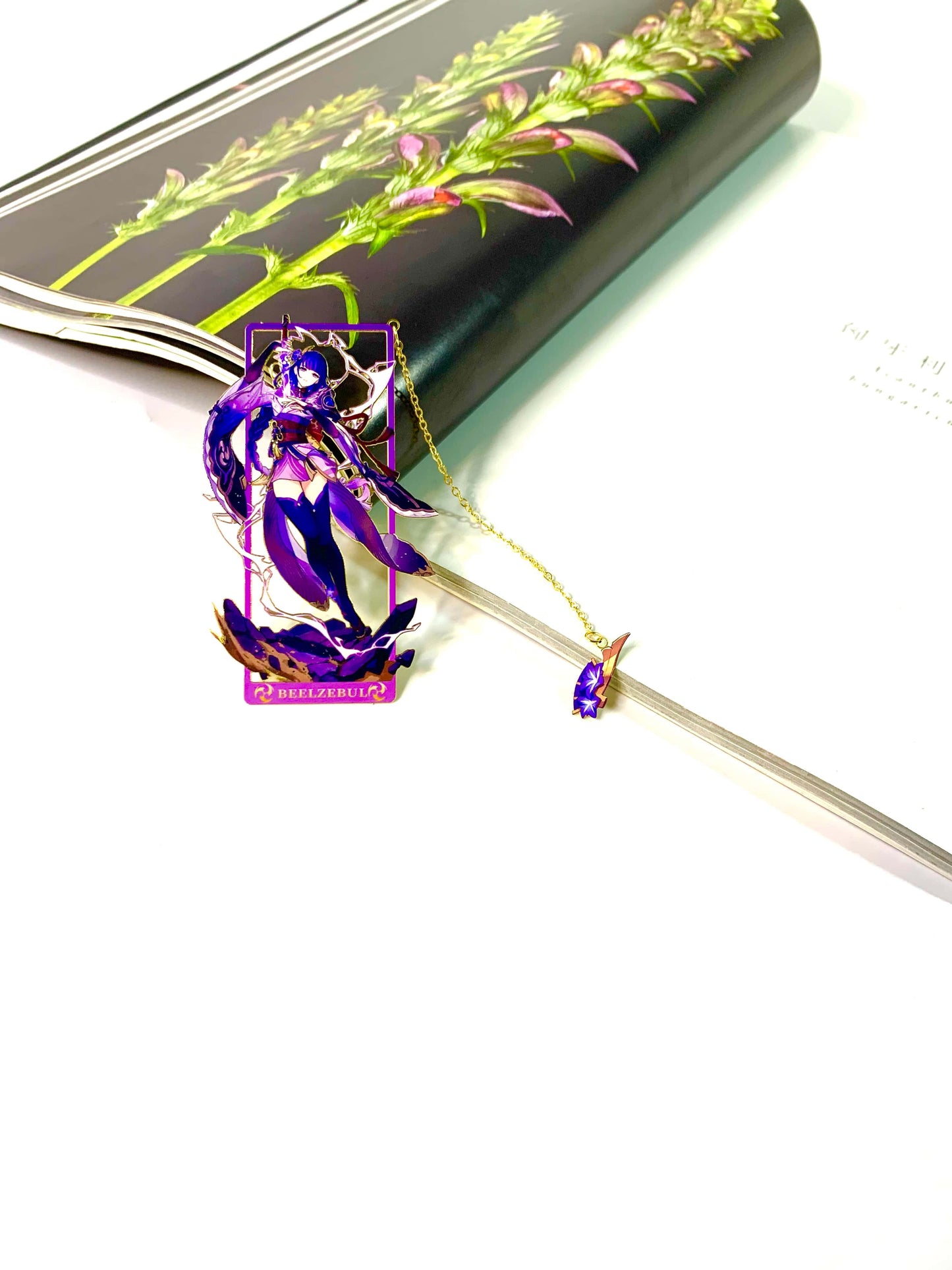 Genshin Impact Bookmarks March Beelzebul Raiden Shogun | Gift Metal Bookmarks | Zllada