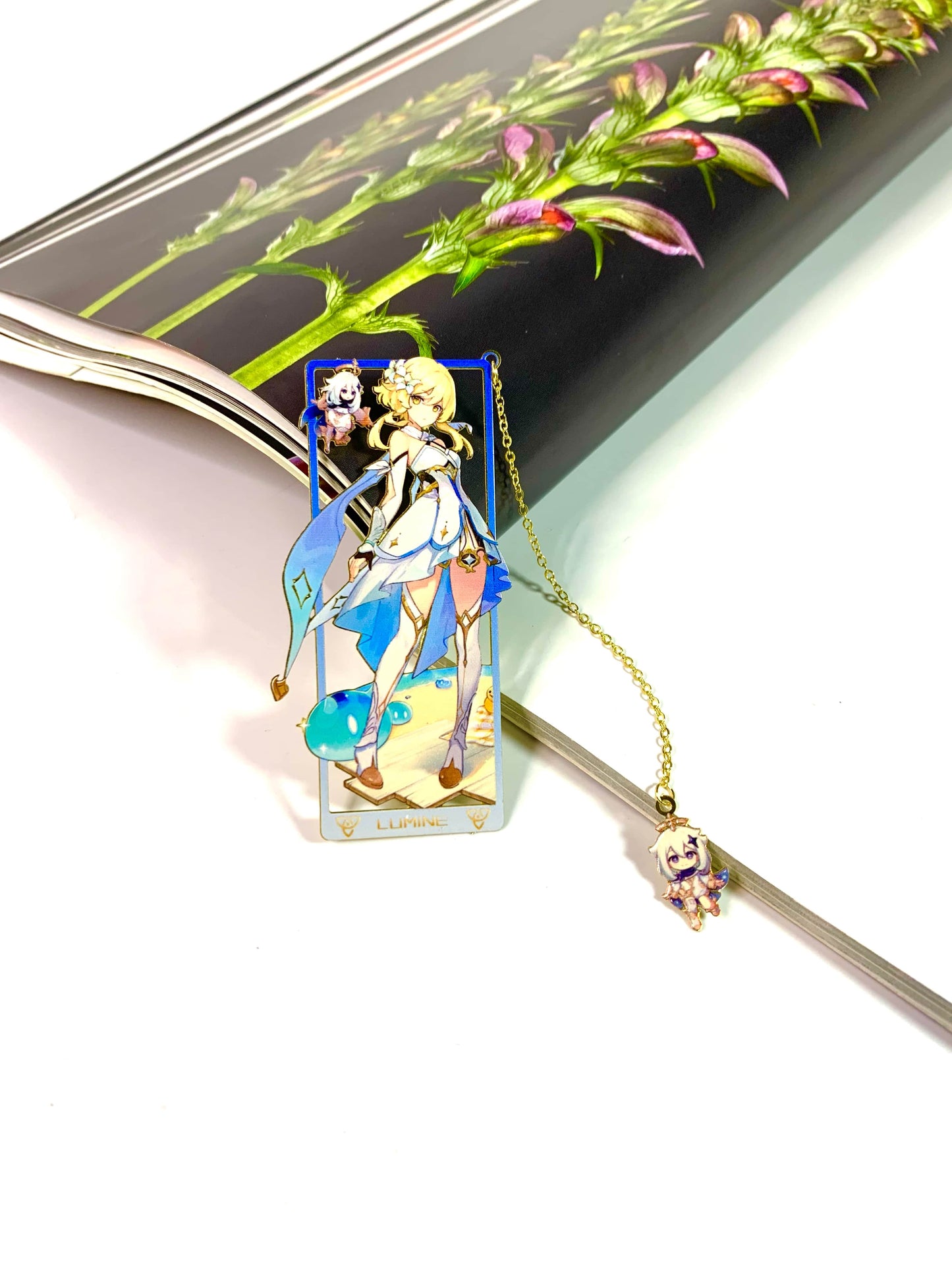 Genshin Impact Bookmarks March Lumine | Gift Metal Bookmarks | Zllada