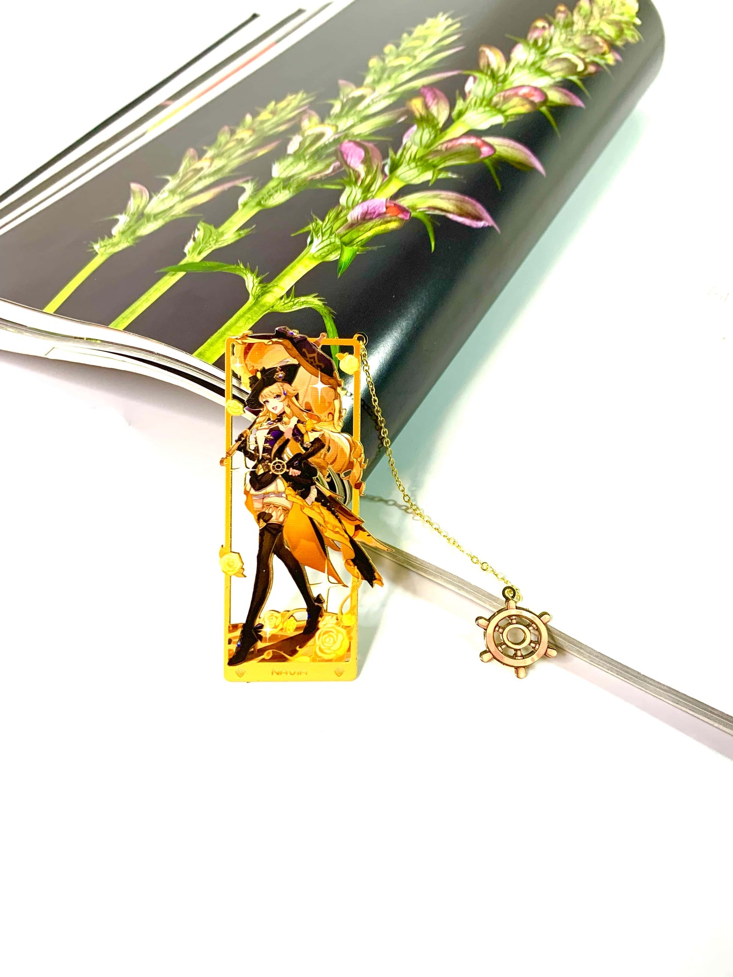 Genshin Impact Bookmarks March Navia  | Gift Metal Bookmarks | Zllada