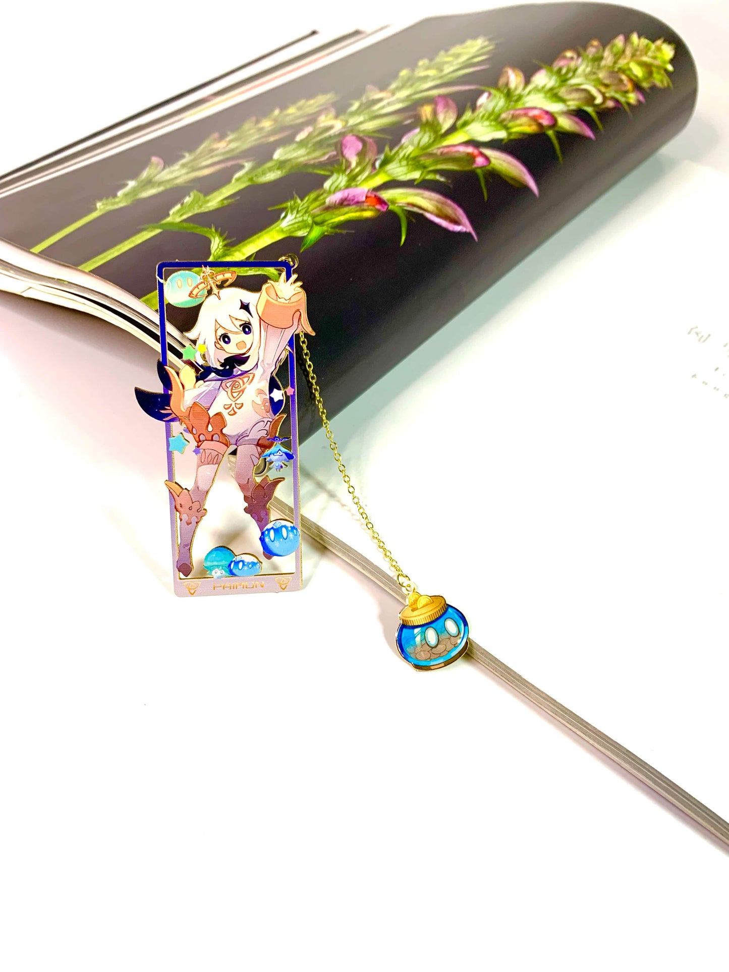 Genshin Impact Bookmarks March Paimon | Gift Metal Bookmarks | Zllada