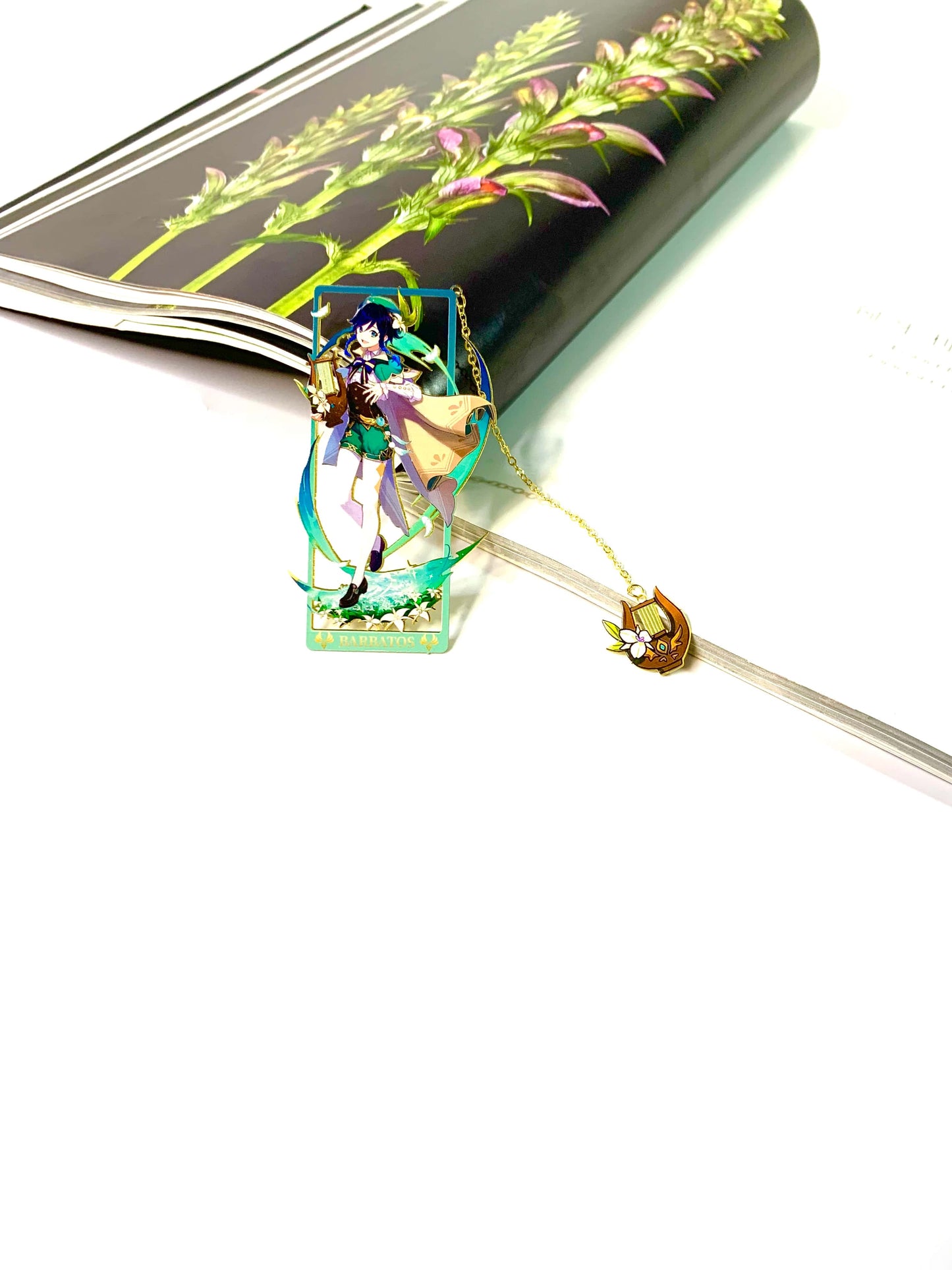 Genshin Impact Bookmarks March Venti Barbatos | Gift Metal Bookmarks | Zllada