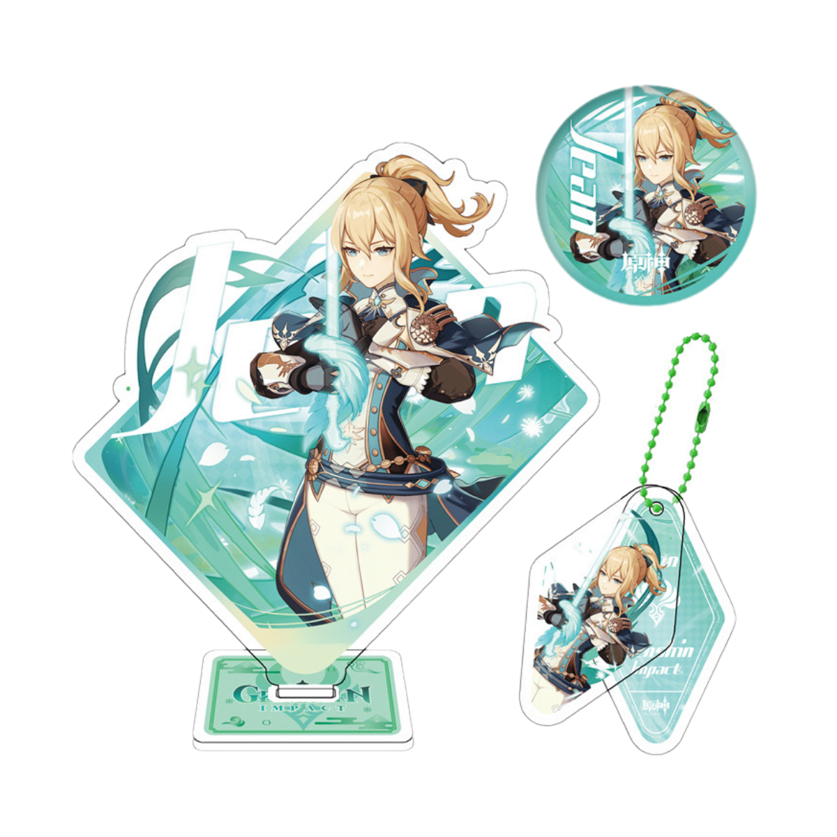 Zllada Genshin Impact Figurine Segnalibro da scrivania Personaggio Standee Portachiavi Distintivo e 50 adesivi - Regalo anime Set regalo ideale per fan Amici Gamer Amanti dei libri - Zllada